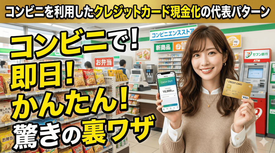 コンビニを利用したクレジットカード現金化の代表パターン