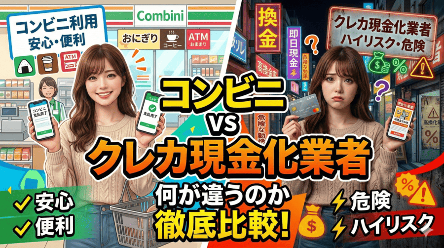 コンビニ利用とクレジットカード現金化業者は何が違うのか