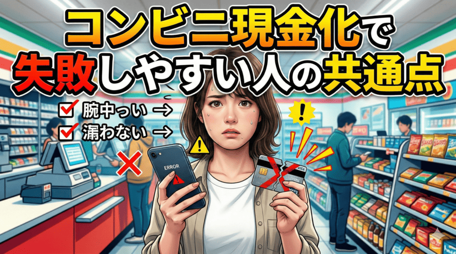 コンビニ現金化で失敗しやすい人の共通点