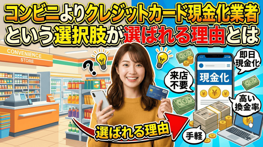 コンビニよりクレジットカード現金化業者という選択肢が選ばれる理由とは