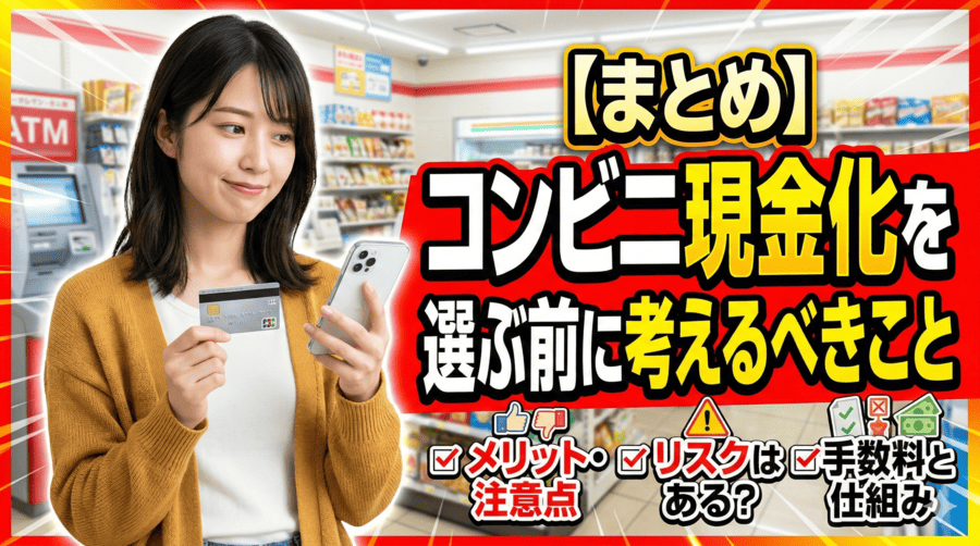 【まとめ】コンビニ現金化を選ぶ前に考えるべきこと
