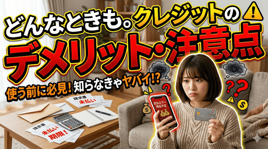どんなときも。クレジットのデメリット・注意点