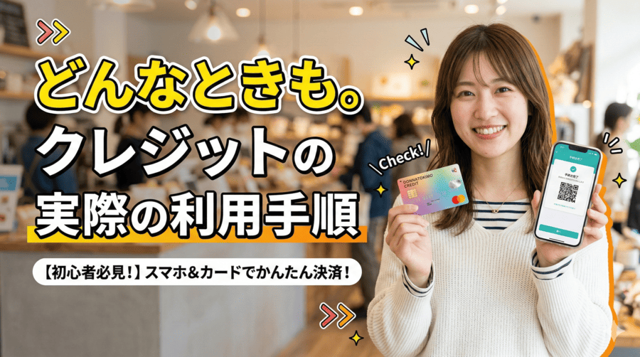 どんなときも。クレジットの実際の利用手順