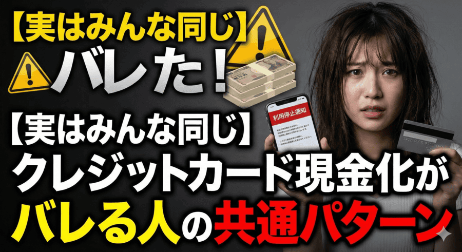 【実はみんな同じ】クレジットカード現金化がバレる人の共通パターン