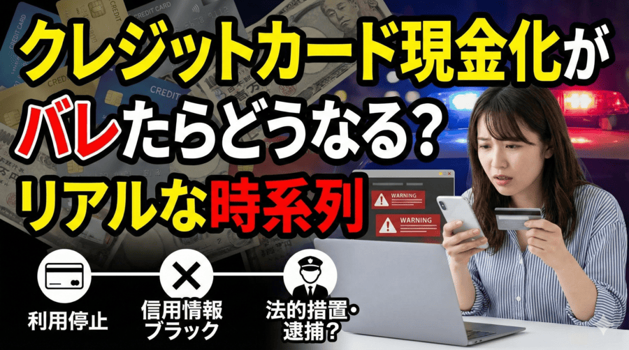 クレジットカード現金化がバレたらどうなる?リアルな時系列