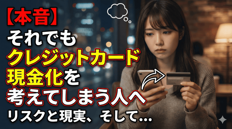 【本音】それでもクレジットカード現金化を考えてしまう人へ