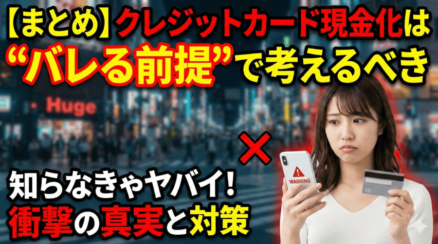 【まとめ】クレジットカード現金化は“バレる前提”で考えるべき