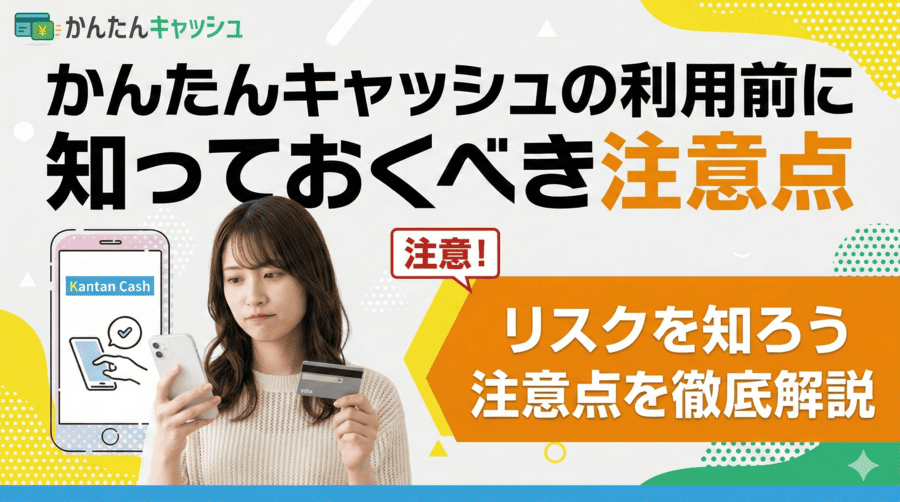かんたんキャッシュの利用前に知っておくべき注意点