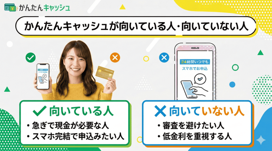 かんたんキャッシュが向いている人・向いていない人