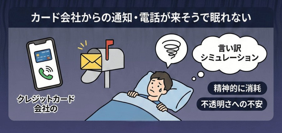 カード会社からの通知・電話が来そうで眠れない