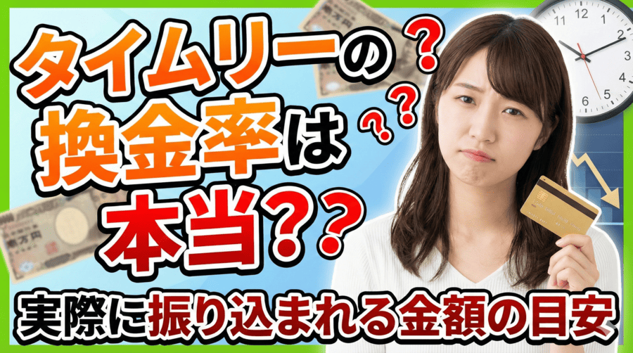 タイムリーの換金率は本当?実際に振り込まれる金額の目安