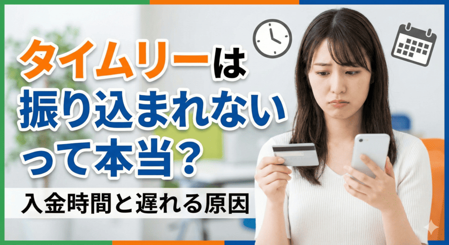 タイムリーは振り込まれないって本当?入金時間と遅れる原因