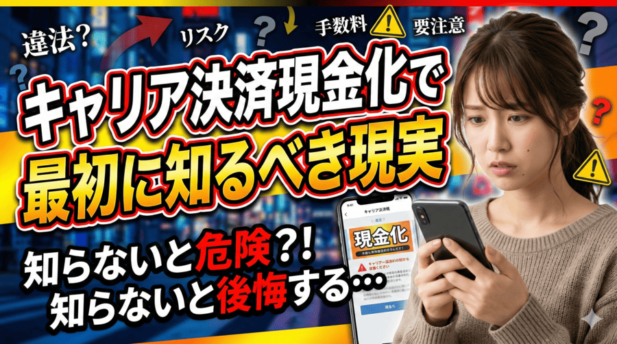 キャリア決済現金化で最初に知るべき現実