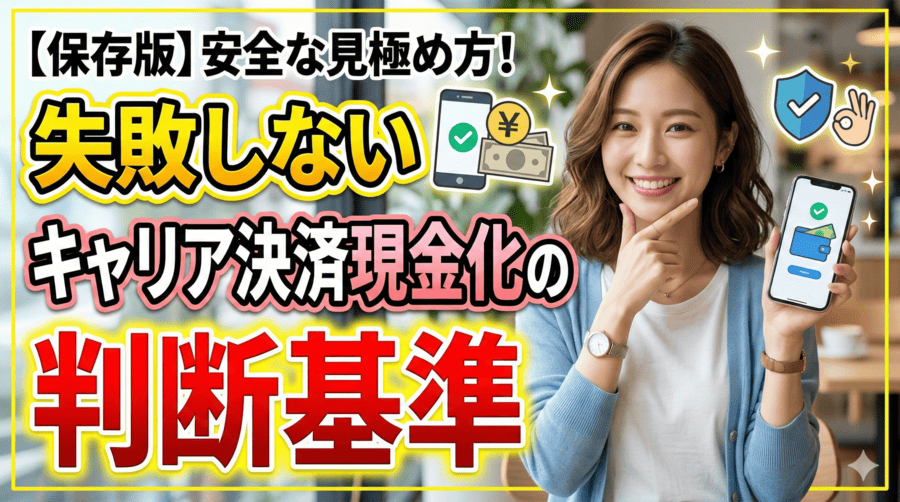 失敗しないキャリア決済現金化の判断基準