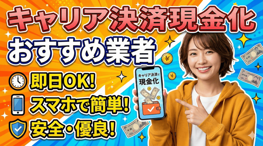 キャリア決済現金化のおすすめ業者