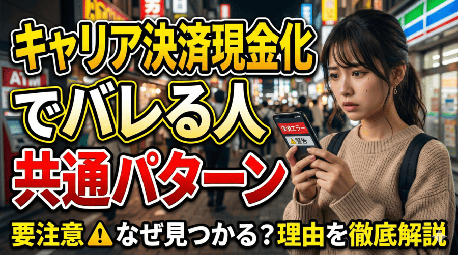 キャリア決済現金化でバレる人の共通パターン
