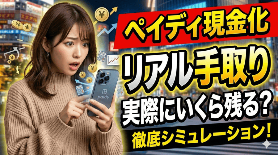 ペイディ現金化で実際にいくら残る？リアル手取りシミュレーション