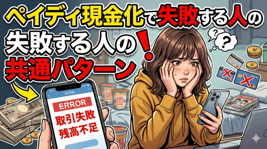 ペイディ現金化で失敗する人の共通パターン