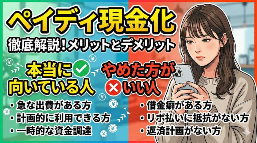 ペイディ現金化が本当に向いている人・やめた方がいい人