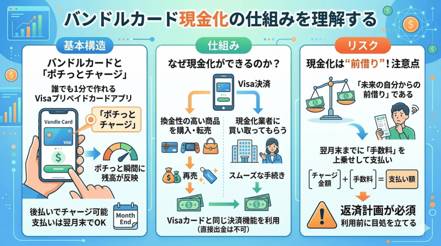 バンドルカード現金化とは？まず仕組みを正しく理解する