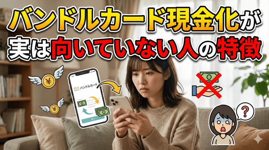バンドルカード現金化が実は向いていない人の特徴