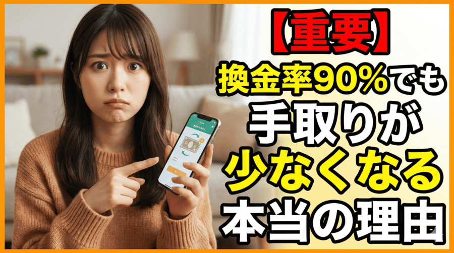 【重要】換金率90%でも手取りが少なくなる本当の理由