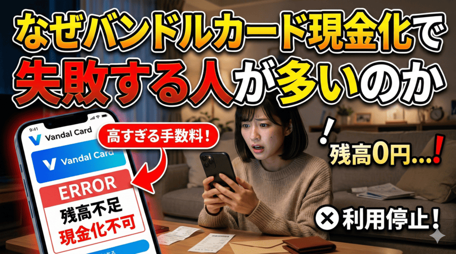 なぜバンドルカード現金化で失敗する人が多いのか