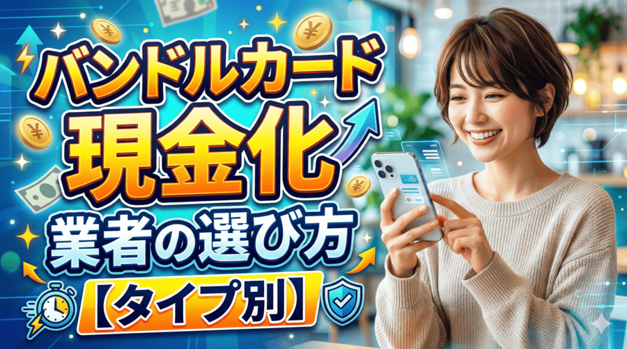 バンドルカード現金化業者の選び方【タイプ別】