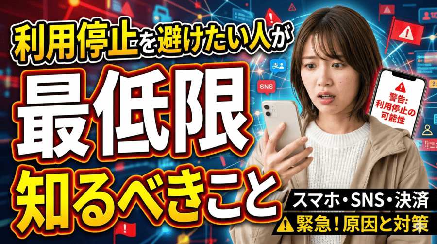 利用停止を避けたい人が最低限知るべきこと