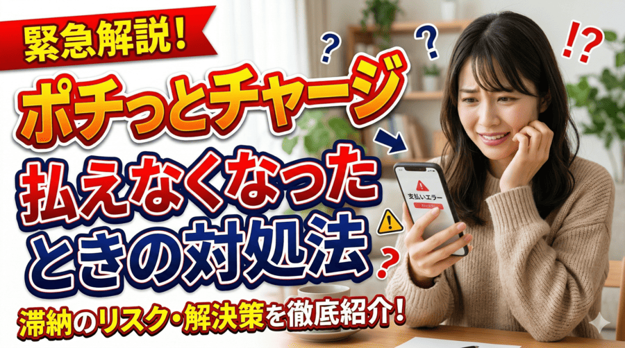 ポチっとチャージを払えなくなったときの対処法