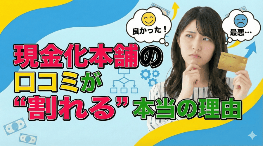 現金化本舗の口コミが割れる本当の理由