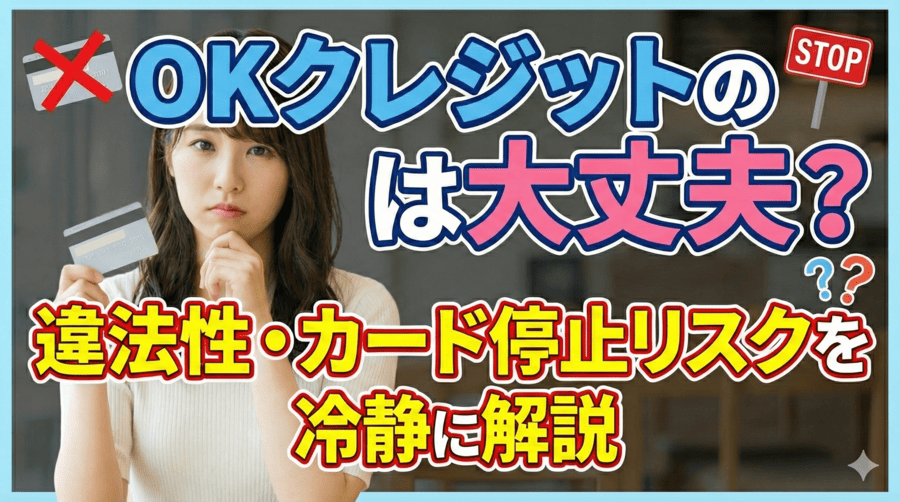 OKクレジットの安全性は大丈夫？違法性・カード停止リスクを冷静に解説