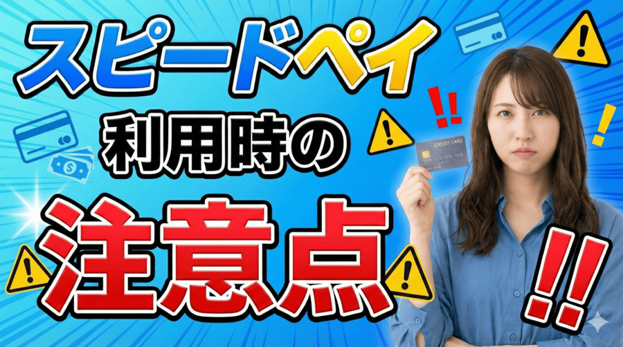 スピードペイ利用時の注意点【失敗しないために】