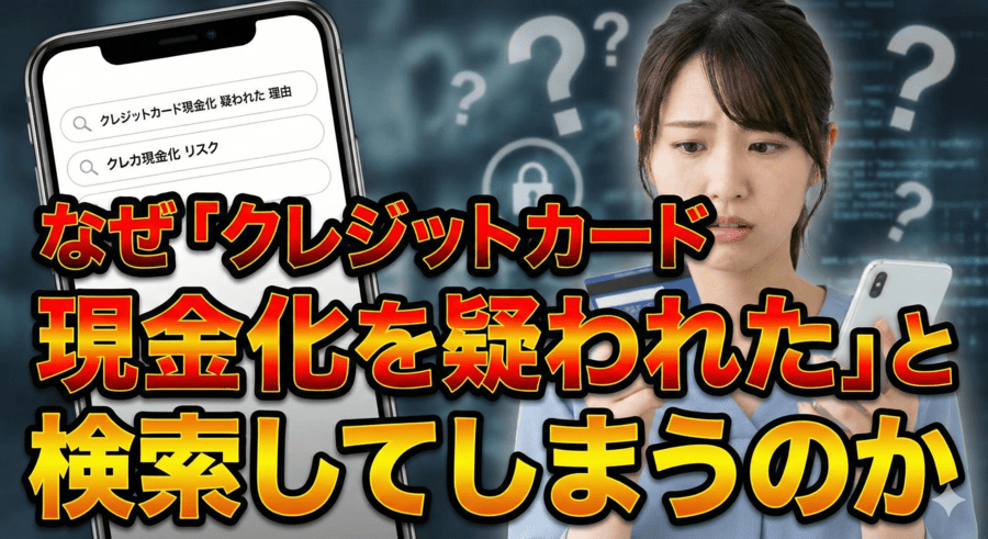 なぜ「クレジットカード現金化を疑われた」と検索してしまうのか
