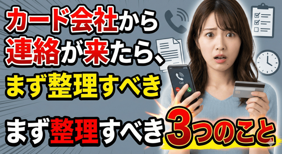 カード会社から連絡が来たら、まず整理すべき3つのこと