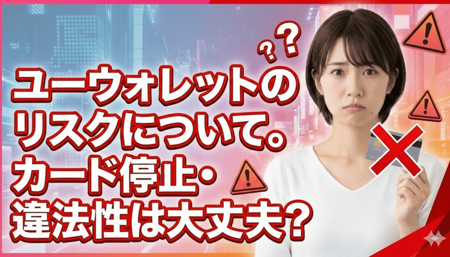 ユーウォレットのリスクについて。 カード停止・違法性は大丈夫?